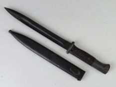 A WWII German K98 bayonet, blade marked 43asw (E.u.F Hörster, up to 1941.
