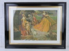 Print; 'The Passing of the Seasons' from the original by Byam Shaw, sight size 61 x 42cm,
