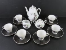 A German mid 20thC tea service by Winterling Vivaria.