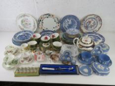 A quantity of assorted ceramics inc two Royal Albert single cups and saucers,