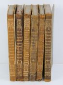 Six pocket sized leather bound books published 1897 - 1904 by JM Dent & co; Evelina in two volumes,