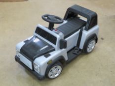 A child ride on Land Rover, a/f, needs power cord, untested.