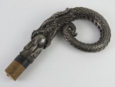 A contemporary Dragon themed walking stick / umbrella handle.