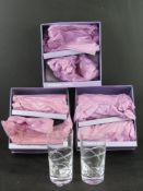 Edinburgh crystal; a set of six hi-ball glasses in original boxes.