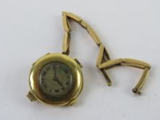 A Charles Frodsham 18ct gold ladies half hunter style wristwatch, dial marked 'Frodsham',