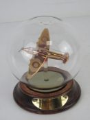 Supermarine Spitfire 1939 a Mayflower glass desk ornament standing 11cm high.