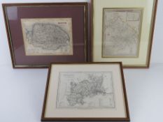 Maps; Three maps 'engraved for Dugdales England and Wales Delineated',
