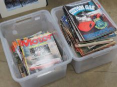 A large quantity of assorted motoring themed magazines c1970s inc Custom Car, Hot Car,