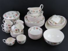 A large Wedgwood Provence pattern dinner service.