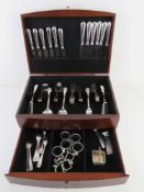 A canteen of silver plated cutlery.