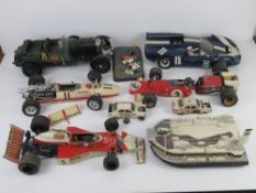 A quantity of assorted large scale model vehicles inc Ferrari F1 racing car etc. a/f.