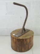 A contemporary saddle stand.