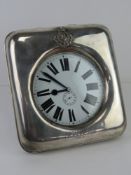 A large and very impressive Goliath 'pocket watch' contained within an HM silver presentation easel