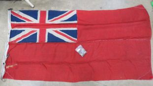 An early c1930s British Naval flag 173 x 92cm, some damage noted as per photographs,