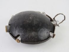 An inert WWI German Turtle shell grenade