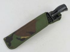 An SA80 bayonet with scabbard and sheath