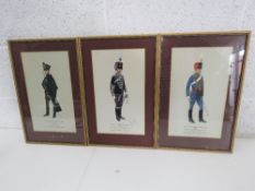 Three prints of Victorian officers, fram