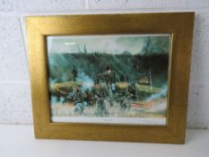 Signed print 'Rifles at Talavera' by Jam