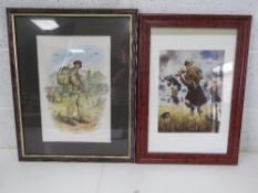 Two framed military themed prints.