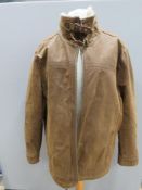 A men's XXL leather jacket by Barneys to fit 53-56