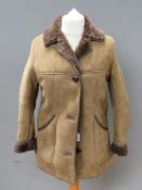 A Parr & Co of Leicester, Riding Kit Specialists, sheepskin coat size 14,