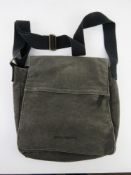 A green canvas satchel by John Rocha approx 28.5cm wide.