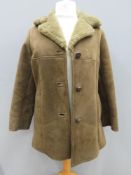 A vintage sheepskin coat, chest size 41, approx measurements; 33