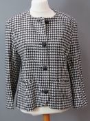A hounds tooth pattern ladies jacket, 75% wool, UK size 16.
