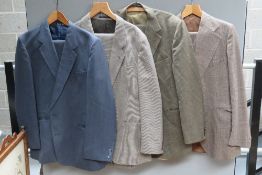 Men's vintage jacket and trouser suits inc 45%, 44