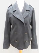 A men's 59% wool jacket, size Medium in black by Next, approx measurements; 42