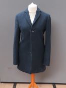 A navy blue felted woolen jacket, Italian made for Next, size small, approx measurements; 36