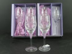 Edinburgh crystal; a set of six wine glasses. Four in original boxes.