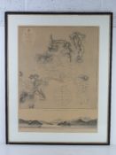 Map; Budrum Asia minor the ancient Halicarnassus 'engraved by J & C Walker' dated 1851,