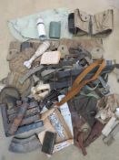 A quantity of assorted militaria inc BAR