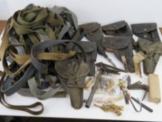 SMLE slings, P1/P38 leather holsters, P