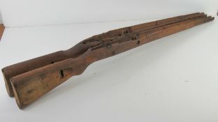Two K98 wooden stocks, serial numbers 56