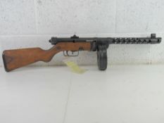 A deactivated Yugo M49 Sub Machine gun,