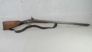 An antique Percussion 20 Bore Shotgun, w
