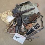 A quantity of assorted militaria inc; To