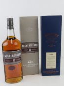 Auchentoshan Single Malt Scotch Whiskey Twelve Years Old, one Litre, in box. Together with a