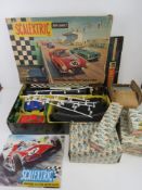Scalextric; set '60' including red Aston Martin DB4 GT and blue Ferrari GT 250 Berlinetta,