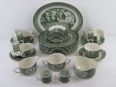 The Royal China Company, Sebring, Ohio; an American made dinner and tea service in green and