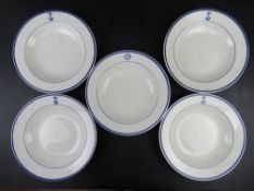 A US Navy officer's mess dish made by Shenango China Newcastle PA. Together with a set of four US