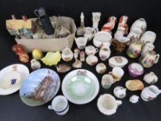 A large quantity of assorted miniature ceramics inc WH Goss,