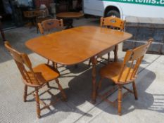 S. Bent & Brothers Gardner, Massachusetts Colonial Revival; a 'Rockport Maple' folding dining