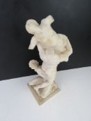 An alabaster sculpture in the Classical style standing 33cm high.