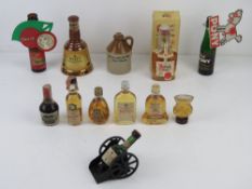 A quantity of Scotch Whiskey and other miniatures inc Bells bottle, Cherry B, etc.