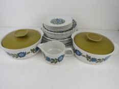 A J&G Meakin part dinner service c1960-70s including two tureens, sauce boat, dinner plates, etc.