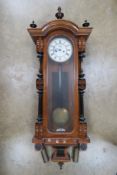 A fine Viennese regulator wall clock,