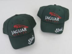Jaguar Racing; two 100% cotton baseball caps.